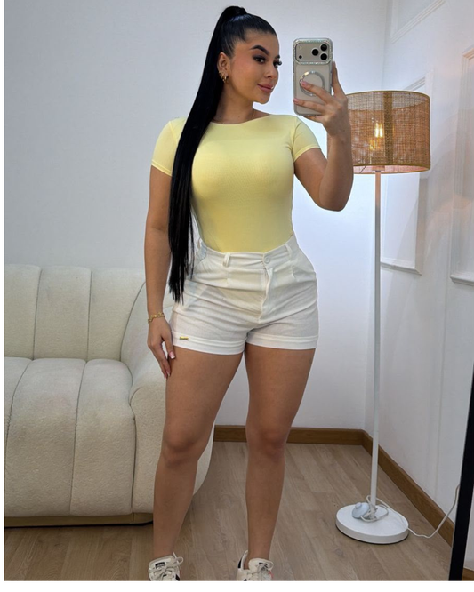 Body Basico Ancava Color  Amarillo